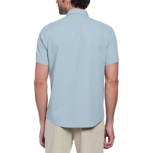 Original Penguin Cotton Textured Dobby Kortärmad Skjorta Blå XL Man