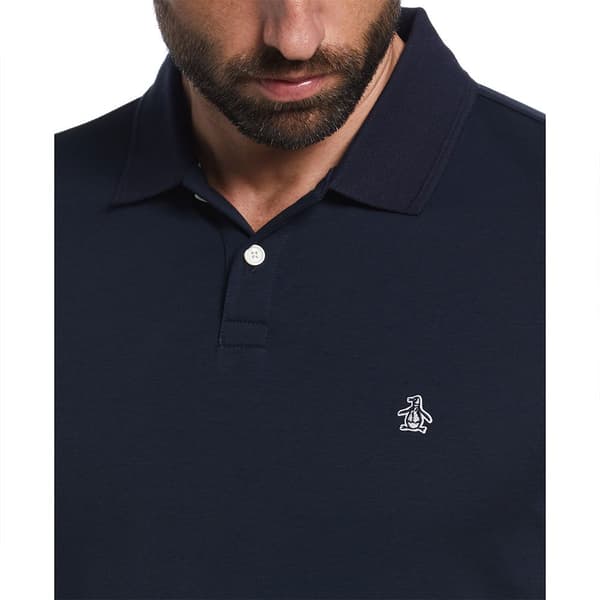 Original Penguin Daddy Organic Pique Sticker Pete Kortärmad Polotröja Blå XS Man