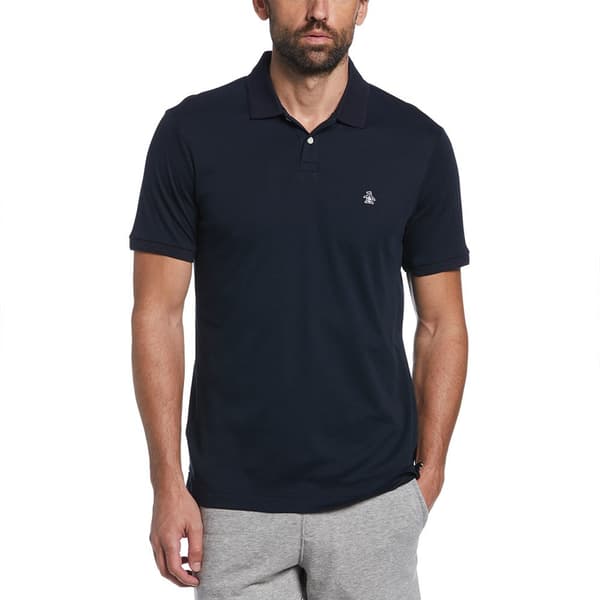 Original Penguin Daddy Organic Pique Sticker Pete Kortärmad Polotröja Blå XS Man