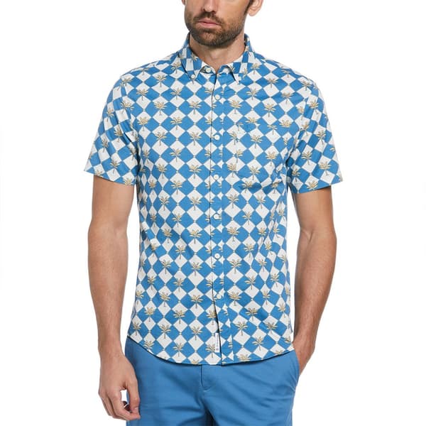 Original Penguin Ev Twill Palm Tiles Kortærmet Skjorte Flerfarvet XL Mand