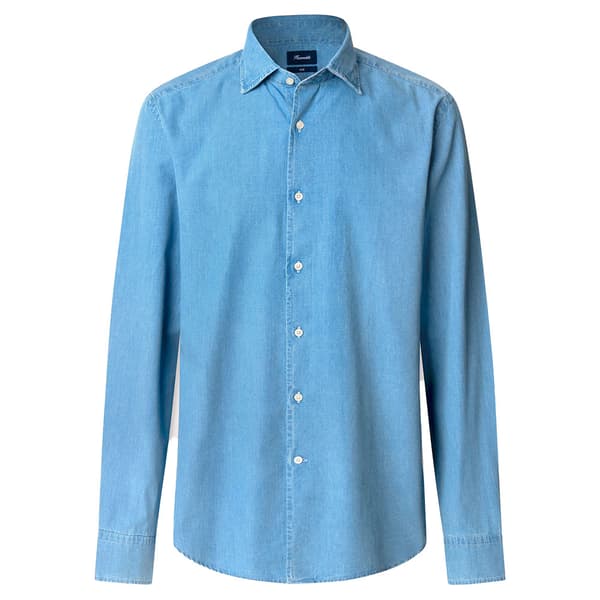 FaÇonnable Cl Sp Indigo Eoe Skjorte Med Lange ærmer Blå 3XL Mand