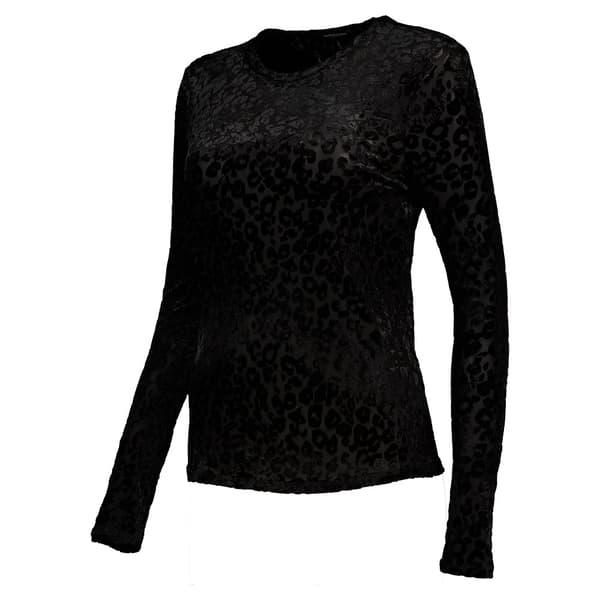 Scotch & Soda Burn Out T-shirt Med Lång ärm Svart S Kvinna