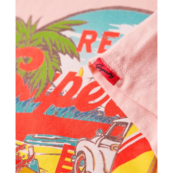 Superdry La Vl Graphic Relaxed T-shirt Med Korta ärmar Rosa XS Kvinna