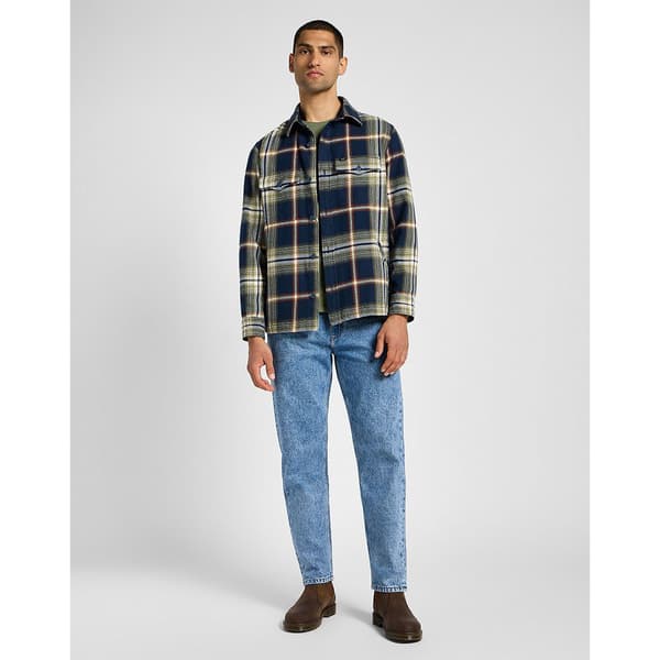 Lee Flap Pocket Over Skjorte Med Lange ærmer Blå S Mand