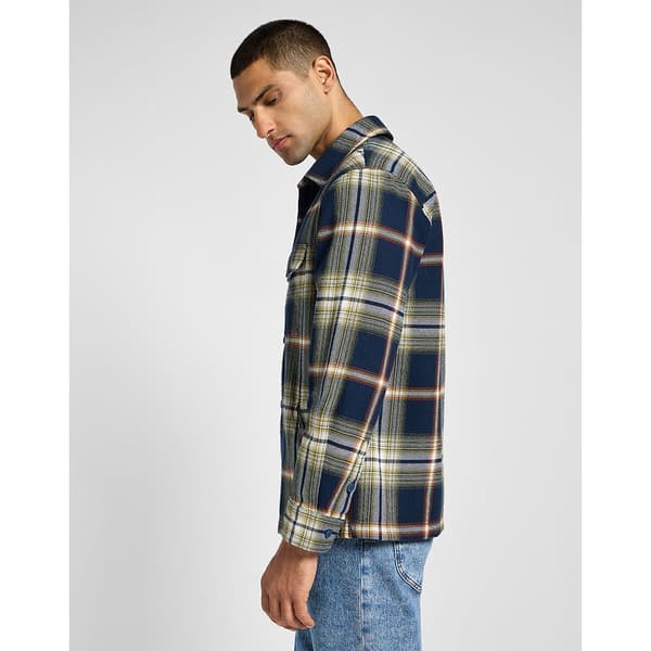 Lee Flap Pocket Over Skjorte Med Lange ærmer Blå S Mand