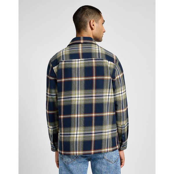 Lee Flap Pocket Over Skjorte Med Lange ærmer Blå S Mand