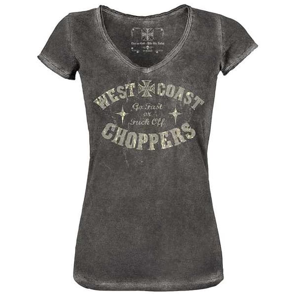 West Coast Choppers T-shirt Med Korte ærmer Grå 2XL Kvinde