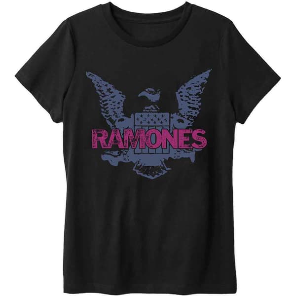 Ramones Purple Eagle T Shirt Black M