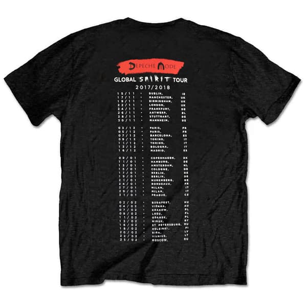 Depeche Mode T Shirt Red Global Spirit Tour Violator Band Logo