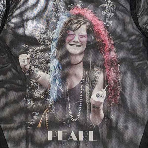 Janis Joplin Pearl Garden Long Sleeve Crop Top