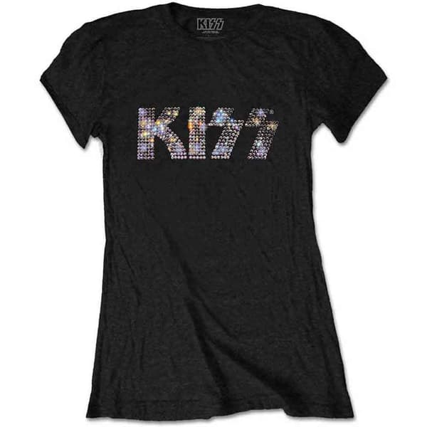 KISS Classic Band Logo Skinny Fit T Shirt Black XL