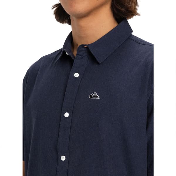 Quiksilver Mw Premium Stretch Kortärmad Skjorta Blå M Man