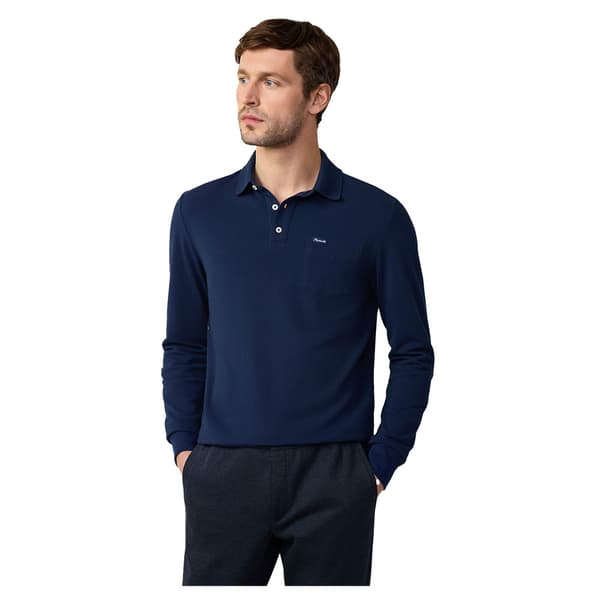FaÇonnable Fm540486 Pikétröja Med Lång ärm Blå 2XL Man
