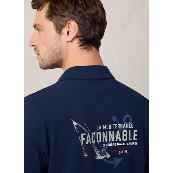 FaÇonnable Fm540486 Pikétröja Med Lång ärm Blå L Man