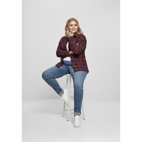 Urban Classics Oversized Over Skjorte Blå 5XL Kvinde