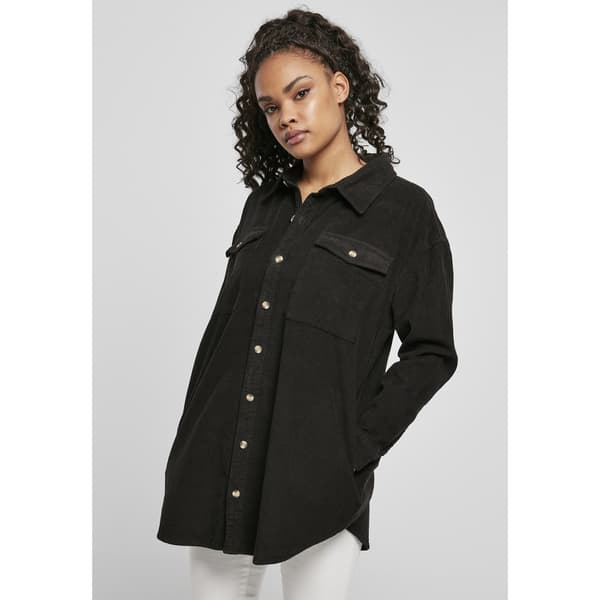 Urban Classics Corduroy Skjorte Sort XS Kvinde