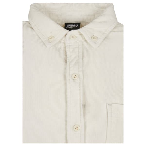 Urban Classics Corduroy Skjorte Med Lange ærmer Hvid 2XL Mand