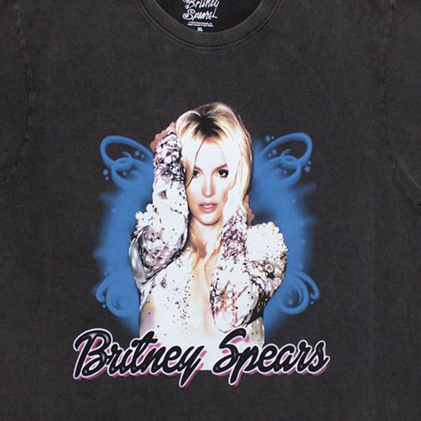 Britney Spears Airbrushed Photo Stone Wash T Shirt