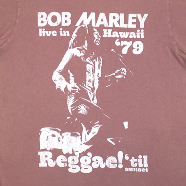 Bob Marley Live In Hawaii Stone Wash T Shirt