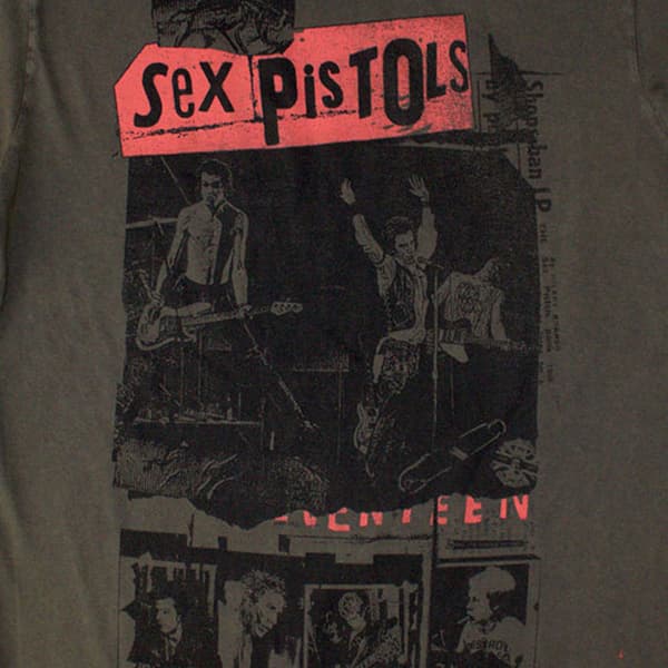 The Sex Pistols Photo Collage Stone Wash T Shirt
