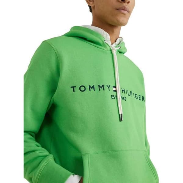 Tommy Hilfiger Logo Hoody Sweatshirt Gröna män