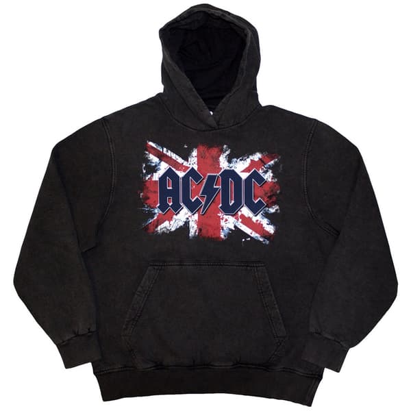 AC/DC Unisex Pullover Hoodie: Flag (Wash Collection) (X-Large)