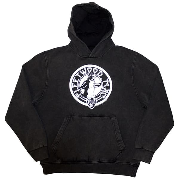 Fleetwood Mac Unisex Pullover Hoodie: Tour '82 Penguin (Wash Collection) (X-Large)