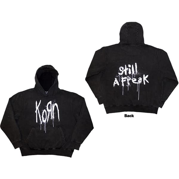 Korn Unisex Pullover Hoodie: Still A Freak (Back Print & Wash Collection) (Small)