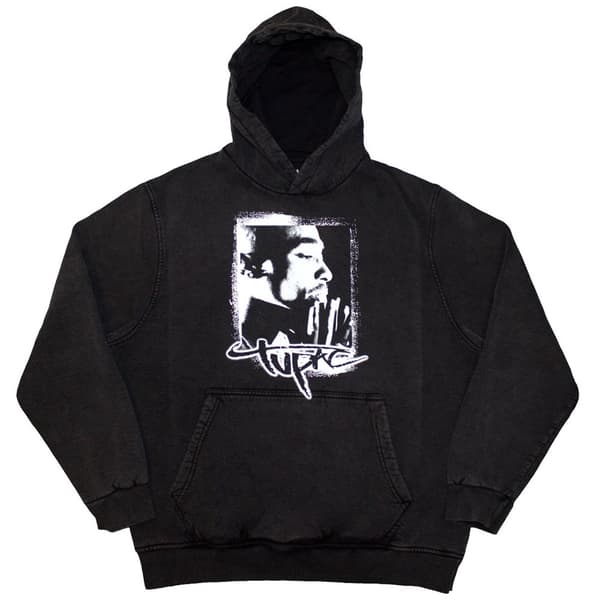 Tupac Unisex Pullover Hoodie: Spray Photo (Wash Collection) (Small)