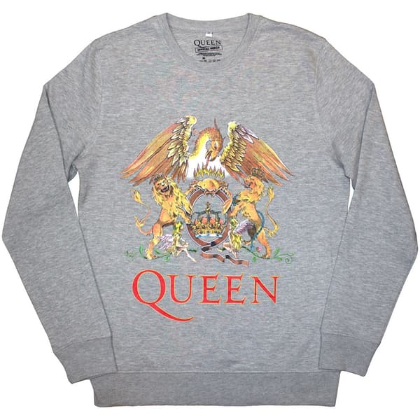 Queen Unisex Sweatshirt: Classic Crest (X-Large)