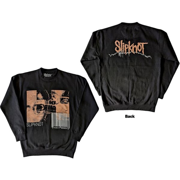 Slipknot Unisex Sweatshirt: The End, So Far Faces & Barcode (Back Print) (X-Large)