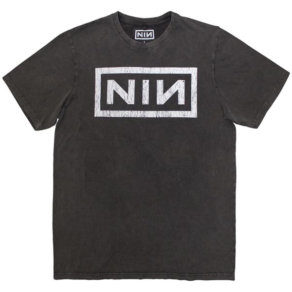Nine Inch Nails Unisex Stone Wash T-Shirt: Classic Logo (X-Large)