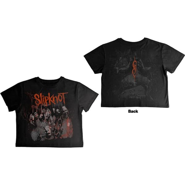 Slipknot Ladies Crop Top: Ouija Belt (Back Print) (Medium)