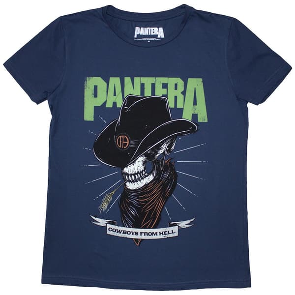 Pantera Ladies T-Shirt: Skeleton Cowboy (Medium)