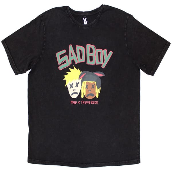 Machine Gun Kelly Unisex Stone Wash T-Shirt: Sad Boy (X-Large)