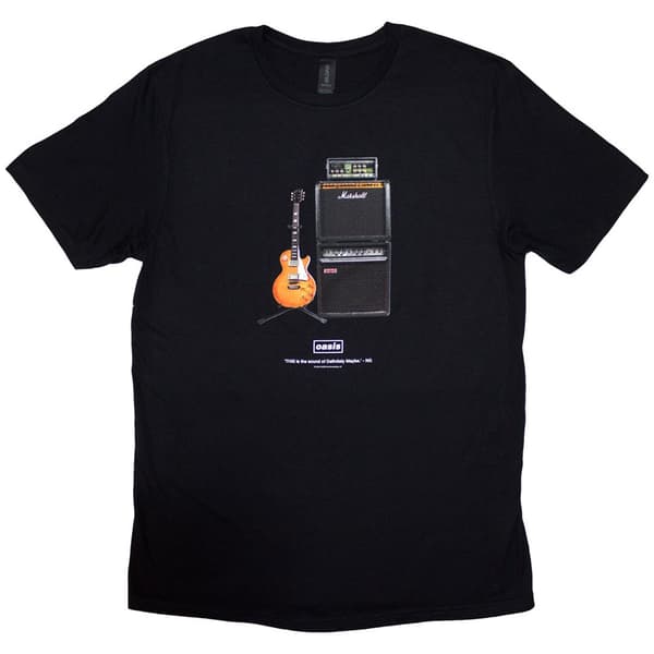 Oasis Unisex T-Shirt: Definitely Maybe Guitar (X-Large)
