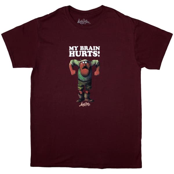 Monty Python Unisex T-Shirt: My Brain Hurts (X-Large)