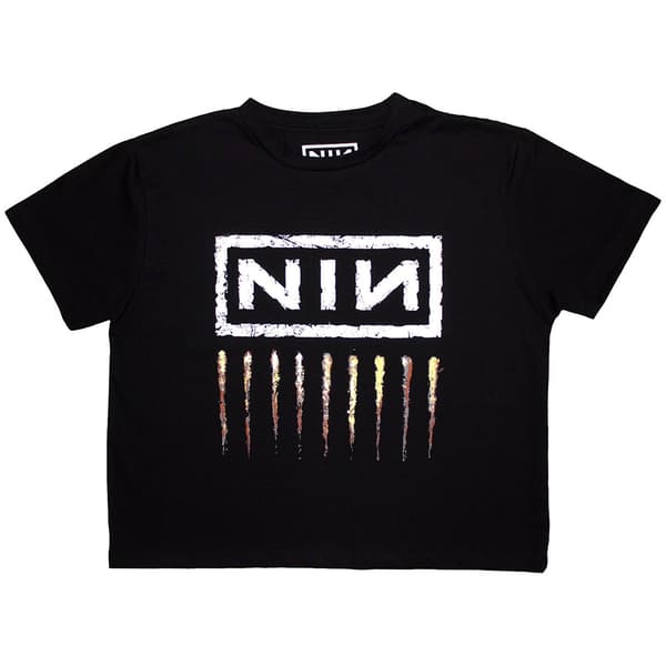 Nine Inch Nails Ladies Crop Top: Downward Spiral (Large)