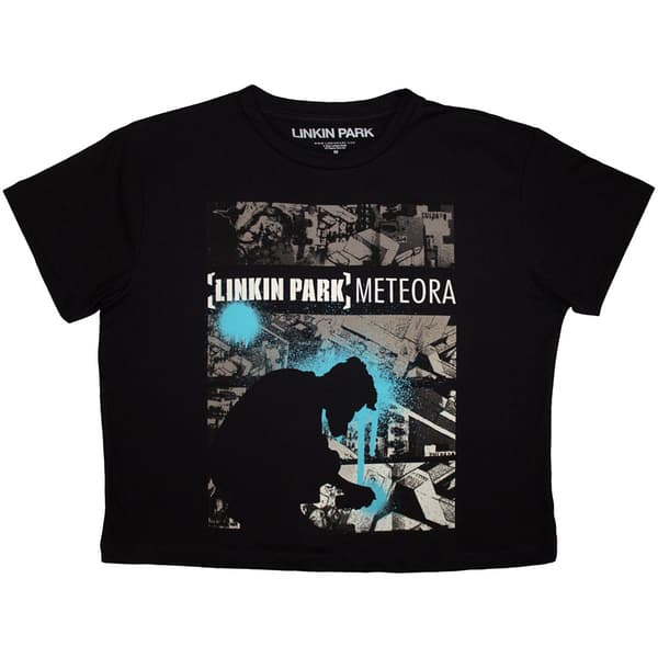 Linkin Park Ladies Crop Top: Meteora Drip Collage (Medium)