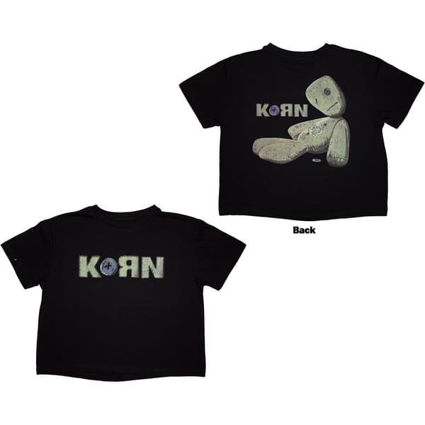 Korn Ladies Crop Top: Doll Issues (Back Print) (X-Small)