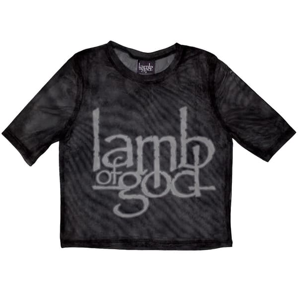 Lamb Of God Ladies Crop Top: Logo (Mesh) (X-Large)