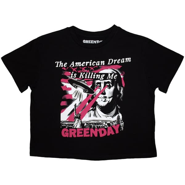 Green Day Ladies Crop Top: American Dream (Medium)