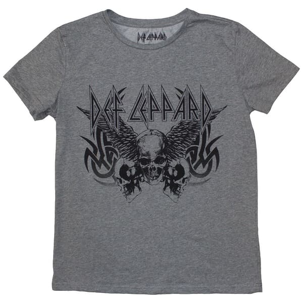 Def Leppard Ladies T-Shirt: Tribal Skull (Small)