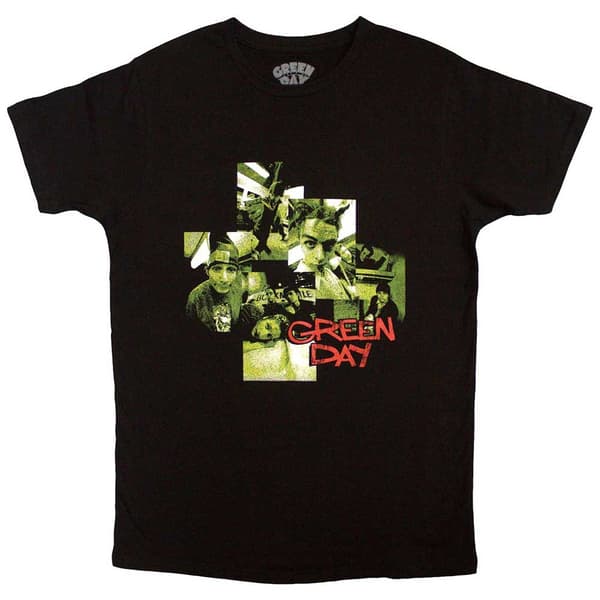Green Day Unisex T-Shirt: Photo Montage (Small)