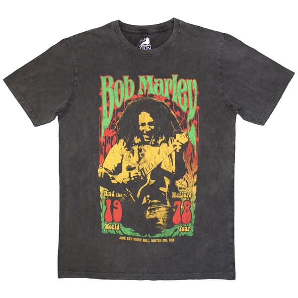 Bob Marley Unisex Stone Wash T-Shirt: 1978 (X-Large)