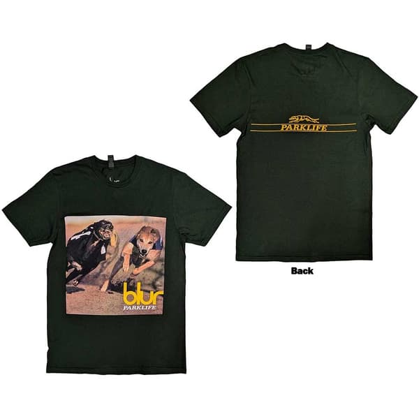 Blur Unisex T-Shirt: Parklife Album (Back Print) (Large)