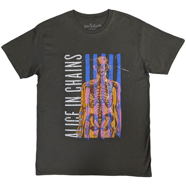 Alice In Chains Unisex Stone Wash T-Shirt: Skeletal (Medium)