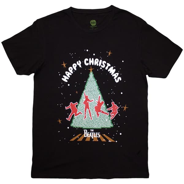 The Beatles Unisex T-Shirt: Christmas Tree (Large)