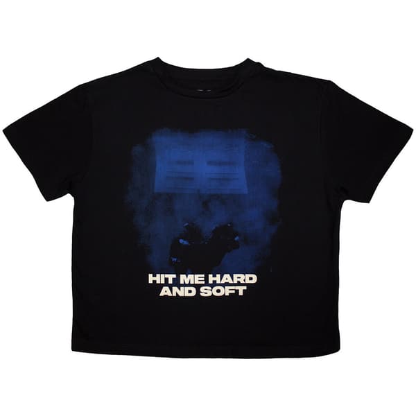 Billie Eilish Ladies Crop Top: HMHAS Blue Lines (XX-Large)