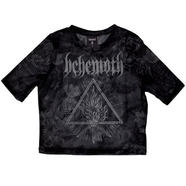Behemoth Ladies Crop Top: Furor Divinus (Mesh) (Medium)